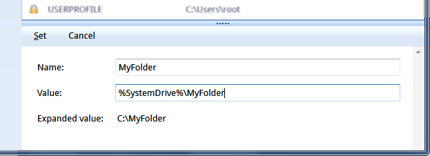 Expandable Environment Variables